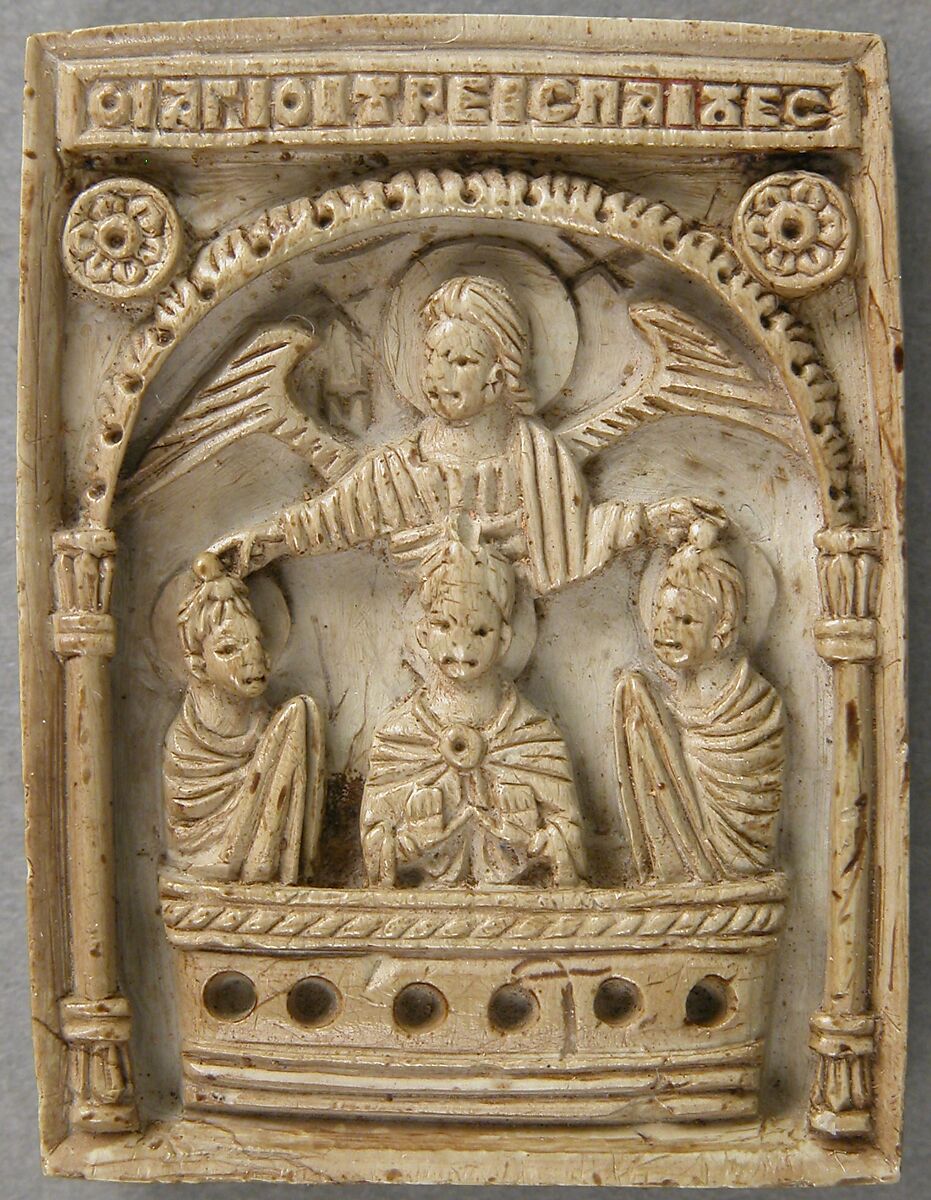 Icon with Christ Pantepotes and the Chorus of Saints, Steatite, Byzantine