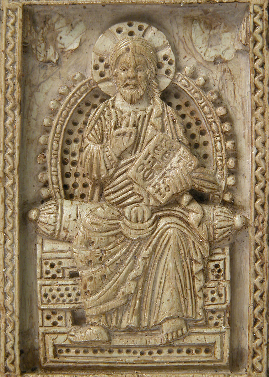 Icon with Christ Pantepotes and the Chorus of Saints, Steatite, Byzantine