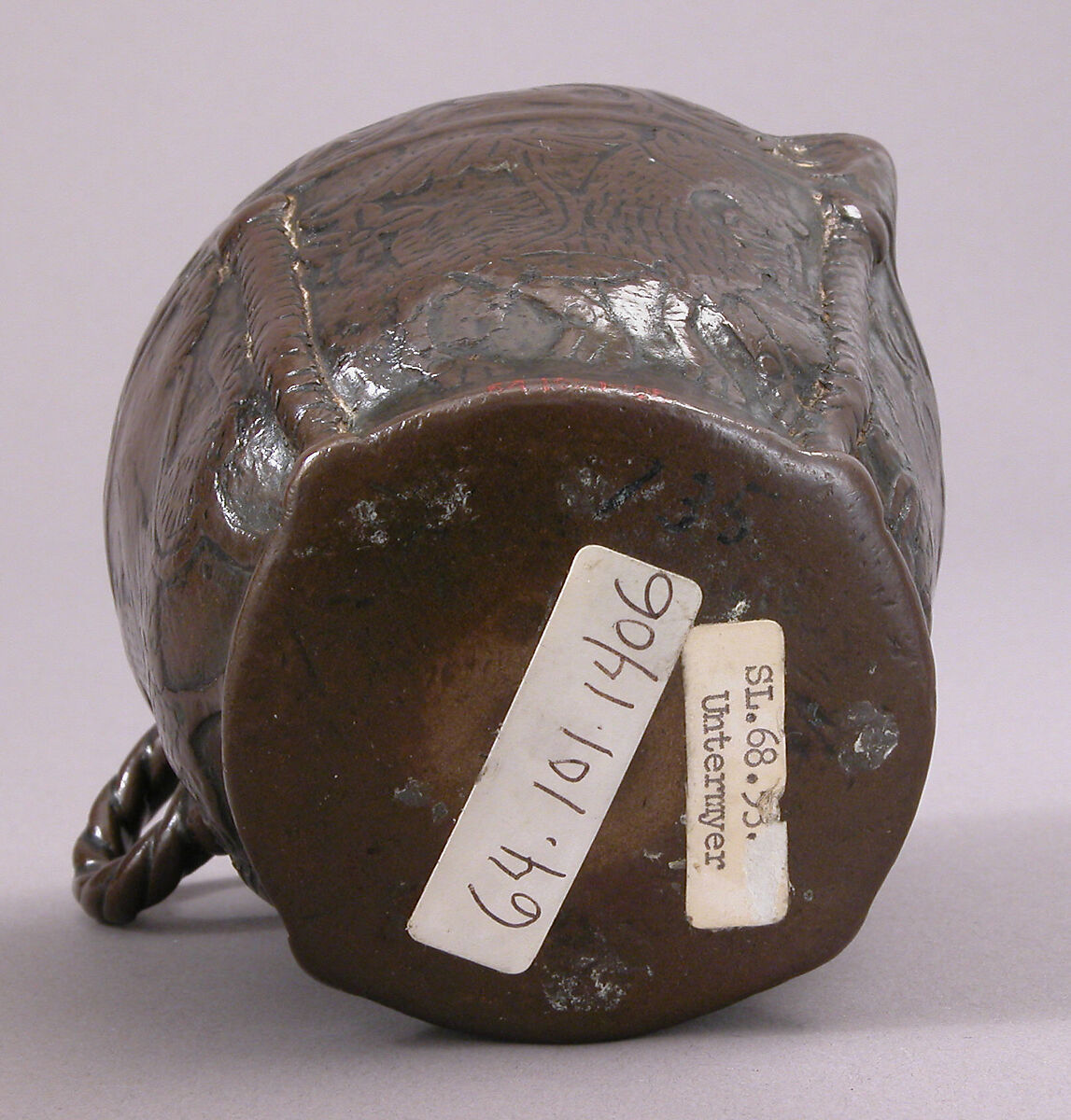 Pitcher, Copper alloy, cast, South Italian