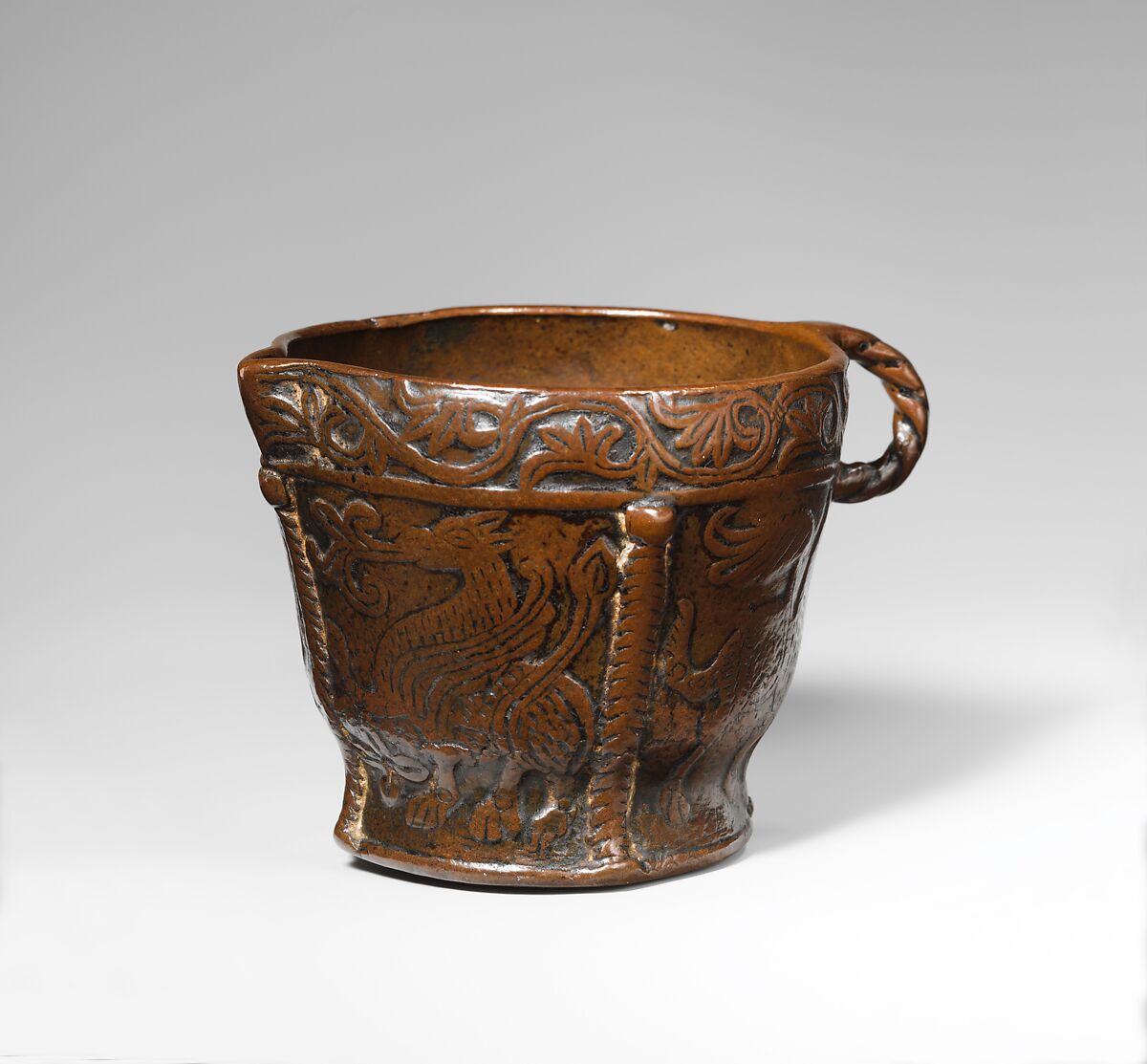 Pitcher, Copper alloy, cast, South Italian 