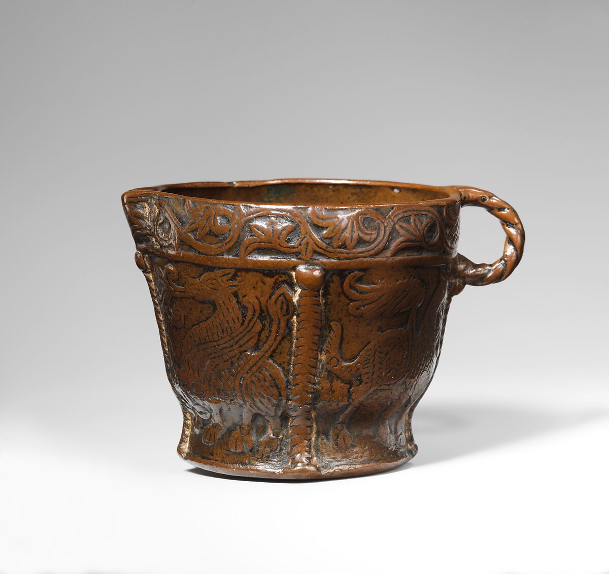 Pitcher, Copper alloy, cast, South Italian