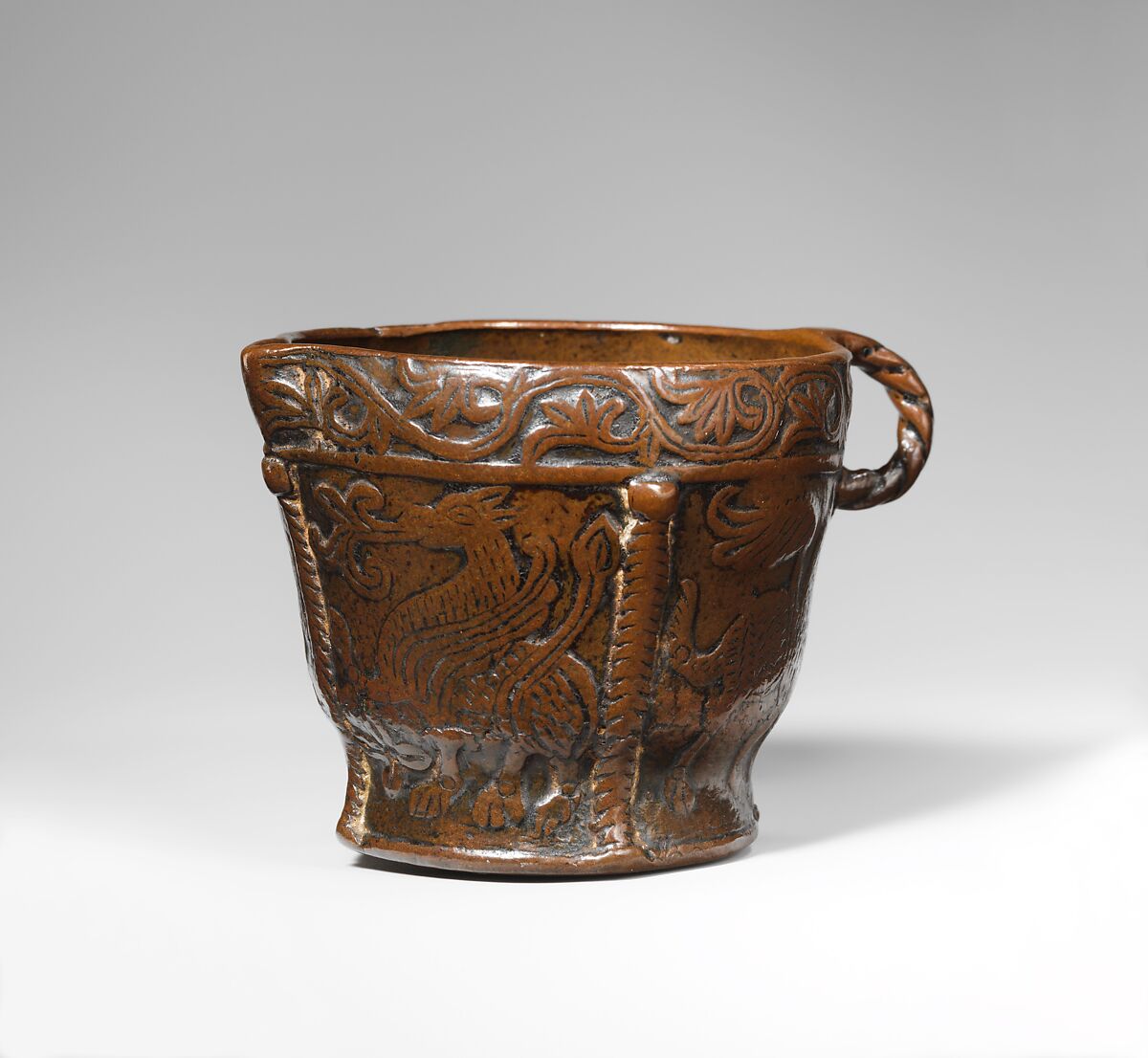 Pitcher, Copper alloy, cast, South Italian