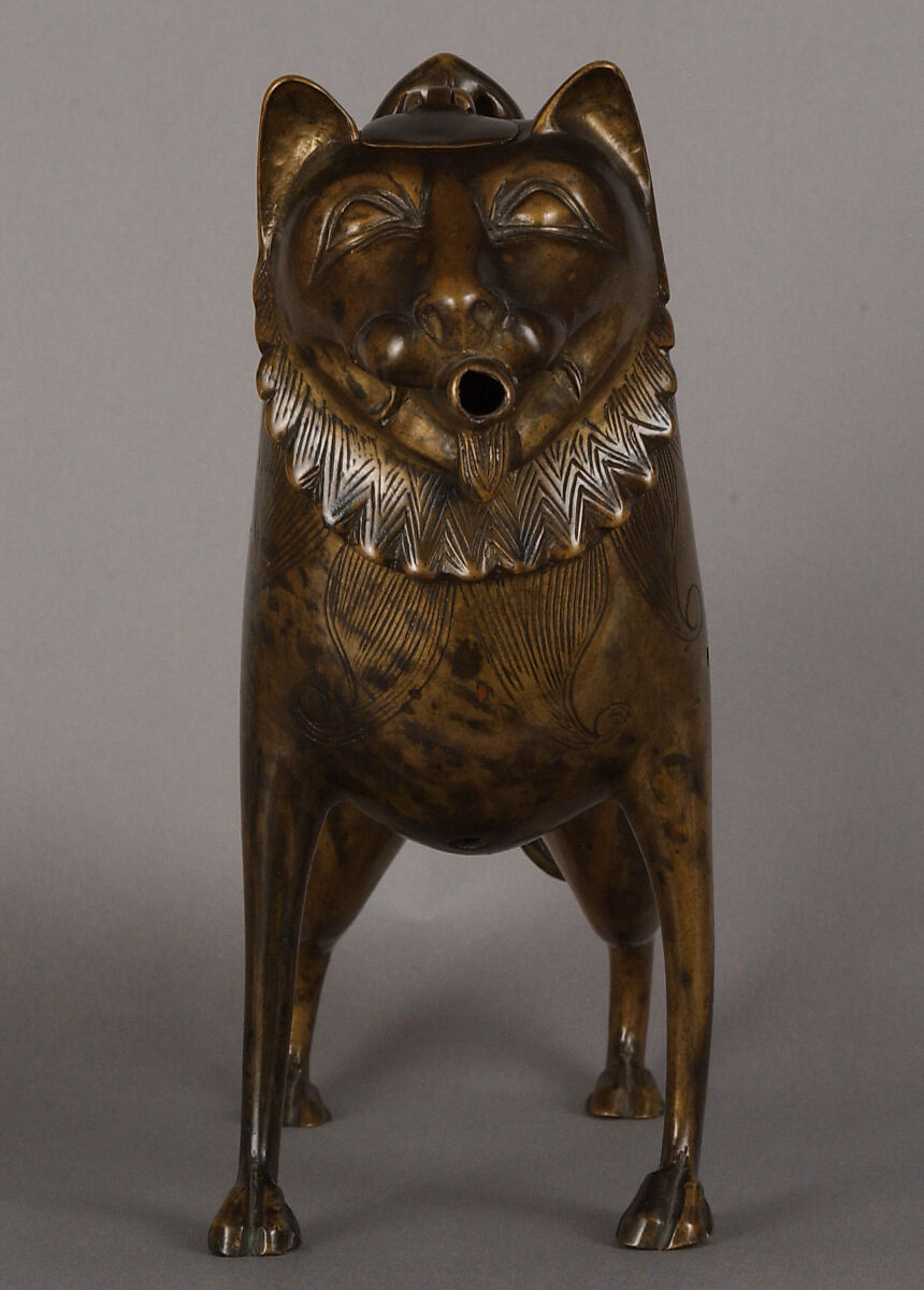 Aquamanile in the Form of a Lion, Copper alloy, German