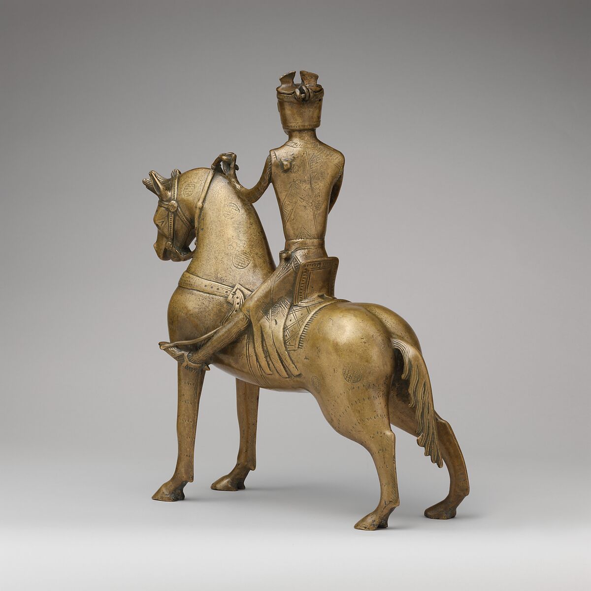 Aquamanile in the Form of a Mounted Knight, Copper alloy, German