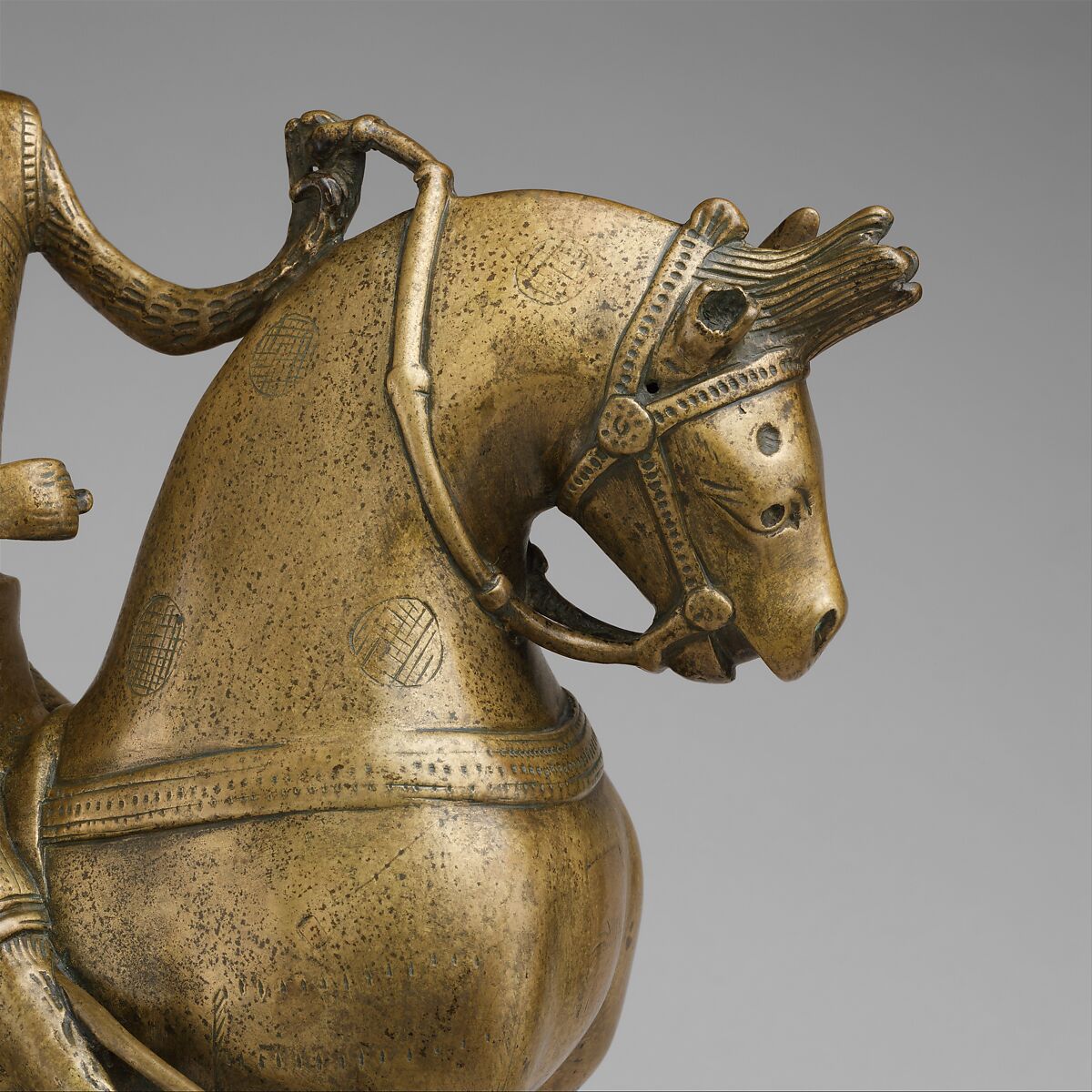 Aquamanile in the Form of a Mounted Knight, Copper alloy, German