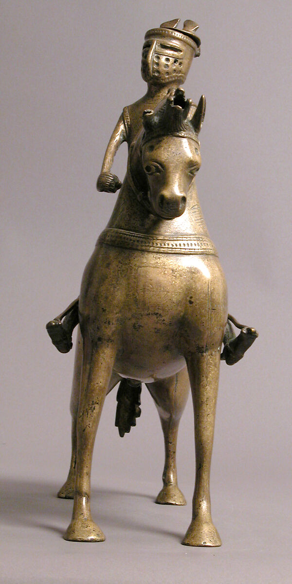 Aquamanile in the Form of a Mounted Knight, Copper alloy, German