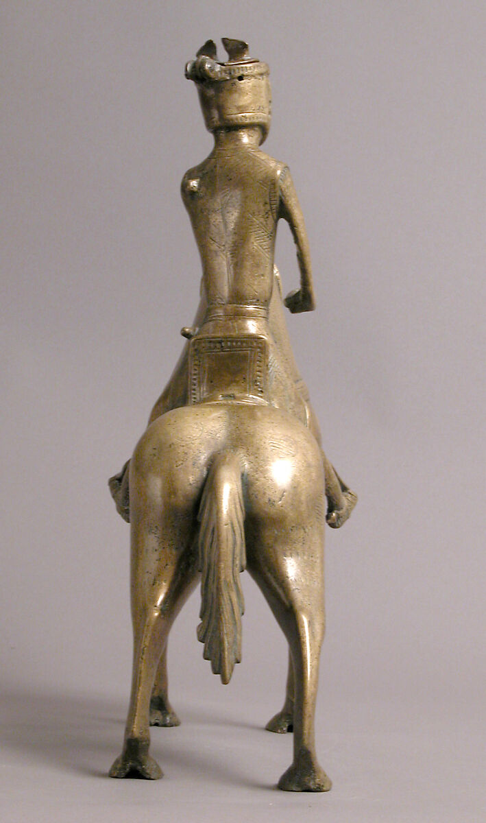 Aquamanile in the Form of a Mounted Knight, Copper alloy, German