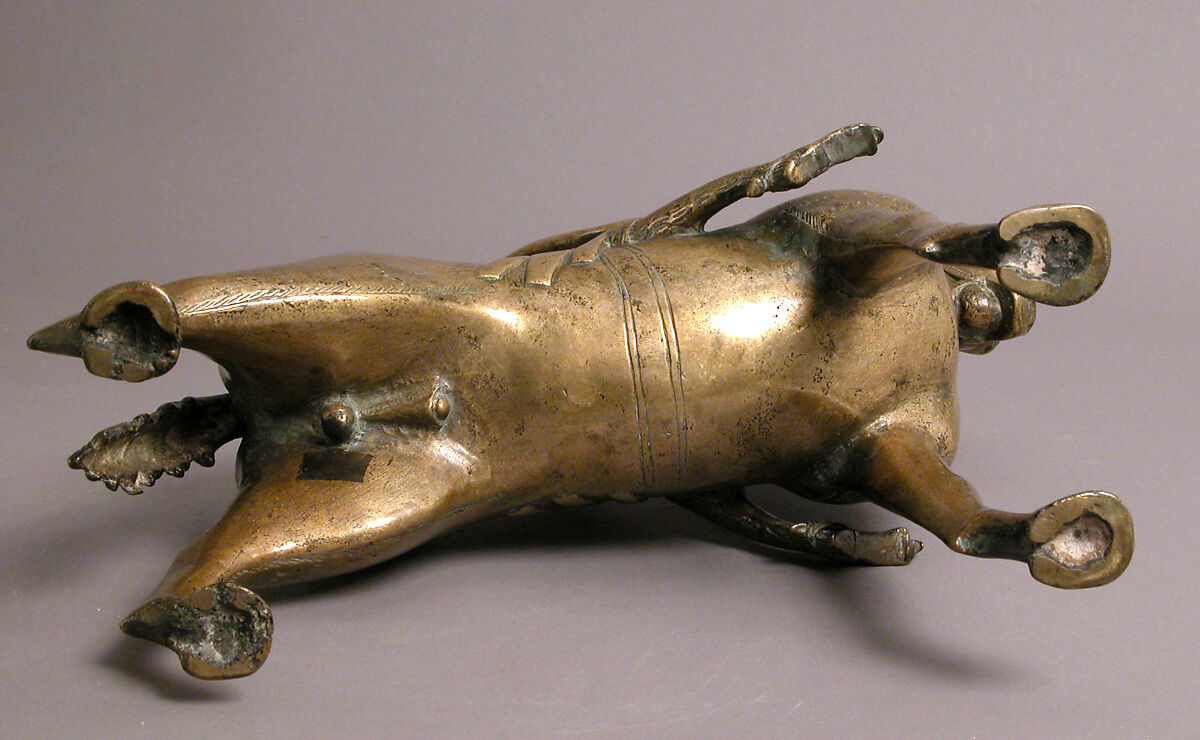 Aquamanile in the Form of a Mounted Knight, Copper alloy, German