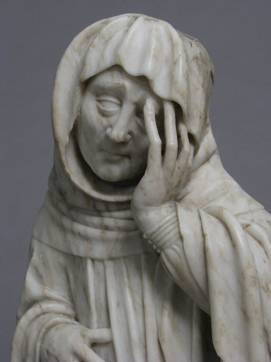 Mourner, Pere Oller (Catalan, active 1395 until at least 1444), Alabaster, Catalan