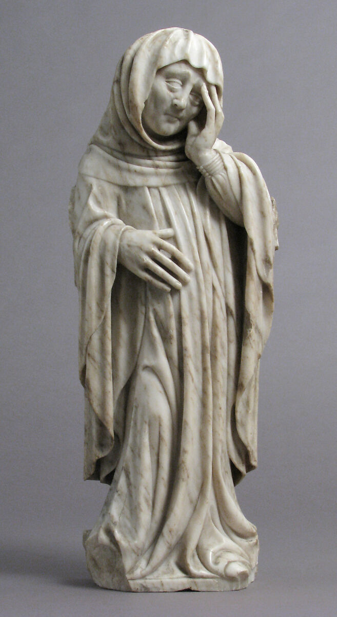 Mourner, Pere Oller (Catalan, active 1395 until at least 1444), Alabaster, Catalan 