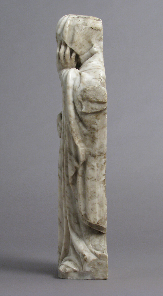 Mourner, Pere Oller (Catalan, active 1395 until at least 1444), Alabaster, Catalan