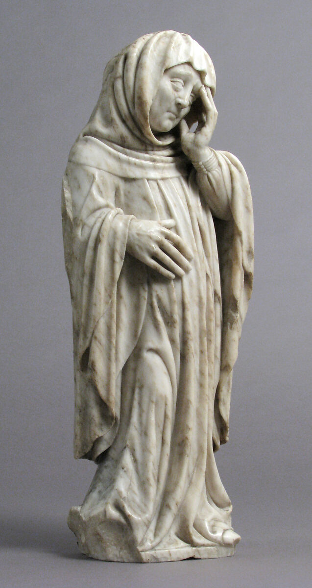 Mourner, Pere Oller (Catalan, active 1395 until at least 1444), Alabaster, Catalan