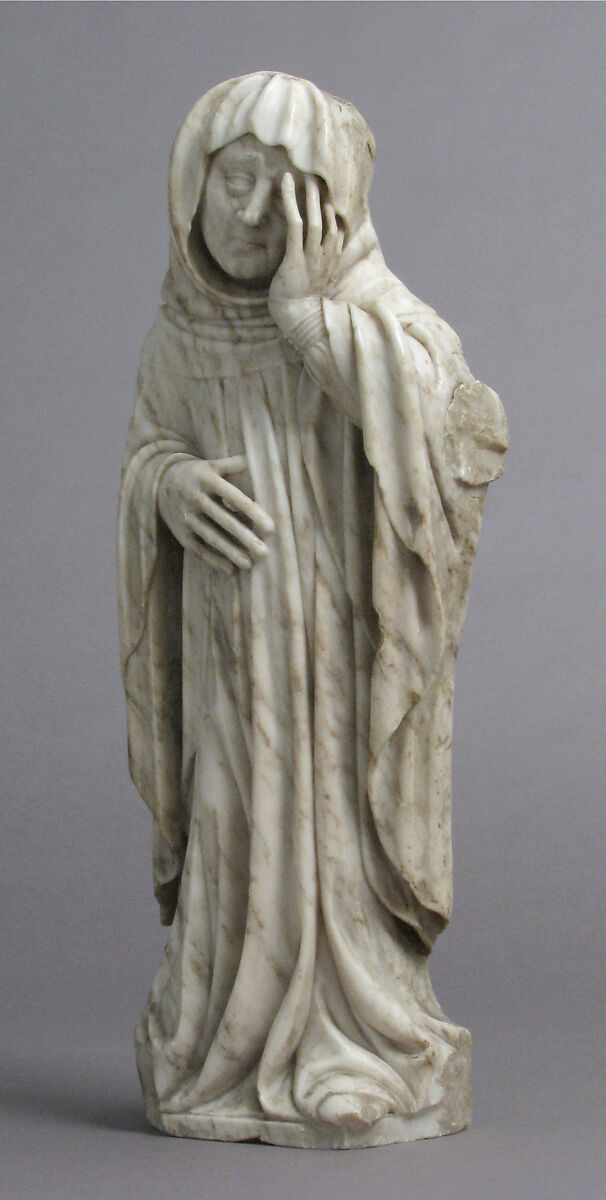 Mourner, Pere Oller (Catalan, active 1395 until at least 1444), Alabaster, Catalan