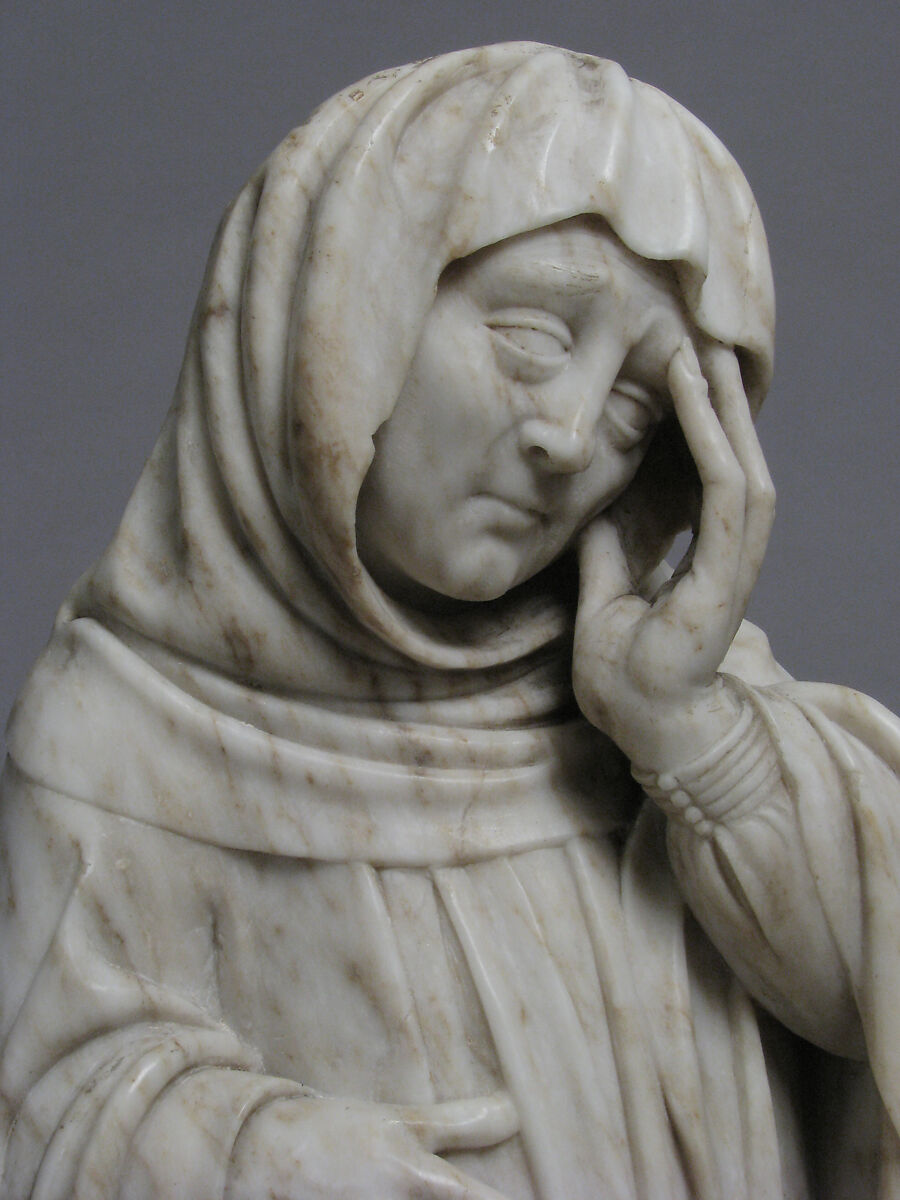 Mourner, Pere Oller (Catalan, active 1395 until at least 1444), Alabaster, Catalan