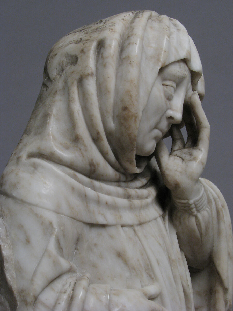 Mourner, Pere Oller (Catalan, active 1395 until at least 1444), Alabaster, Catalan