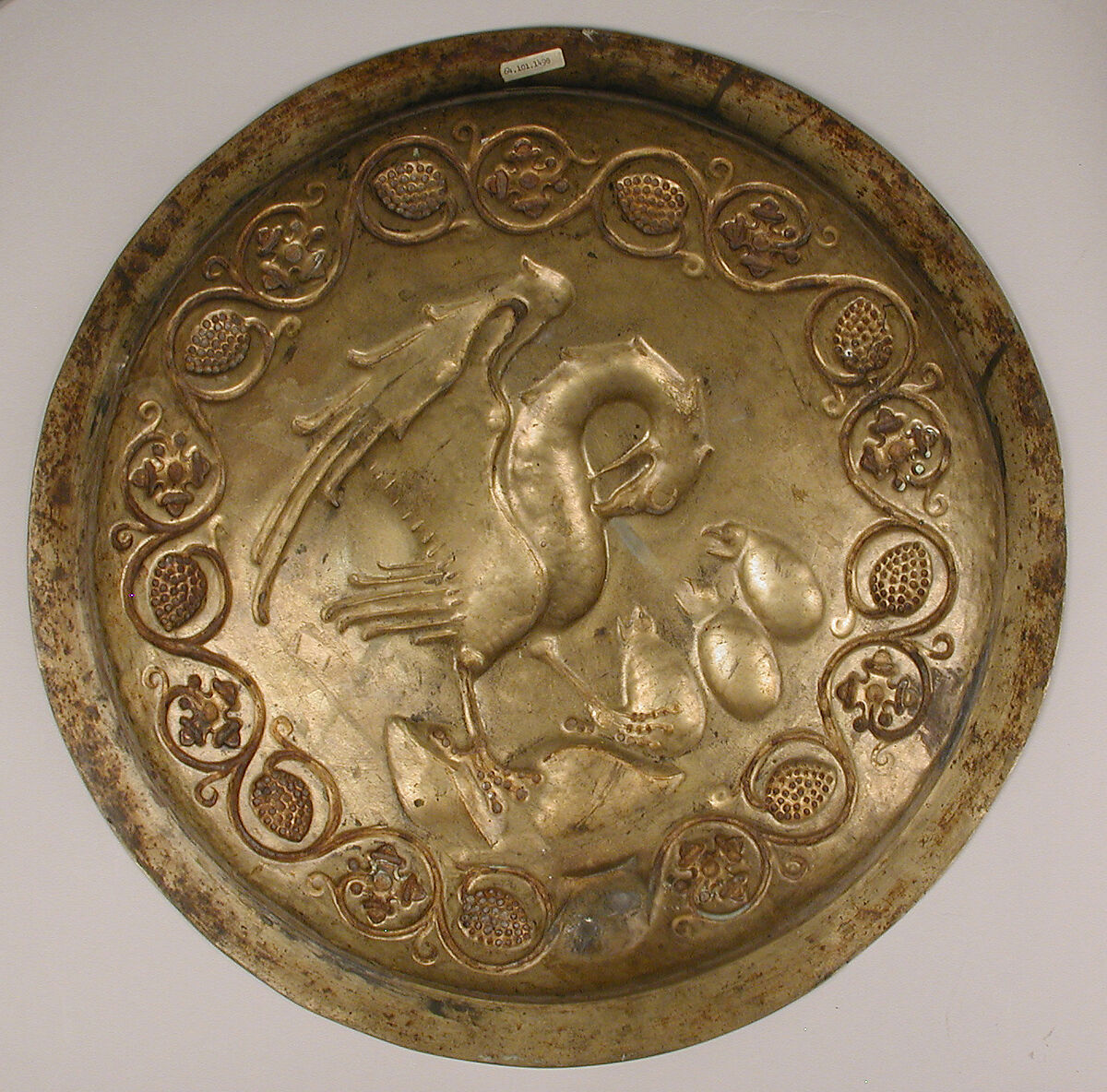 Plate with Pelican in her Piety, Brass, Netherlandish