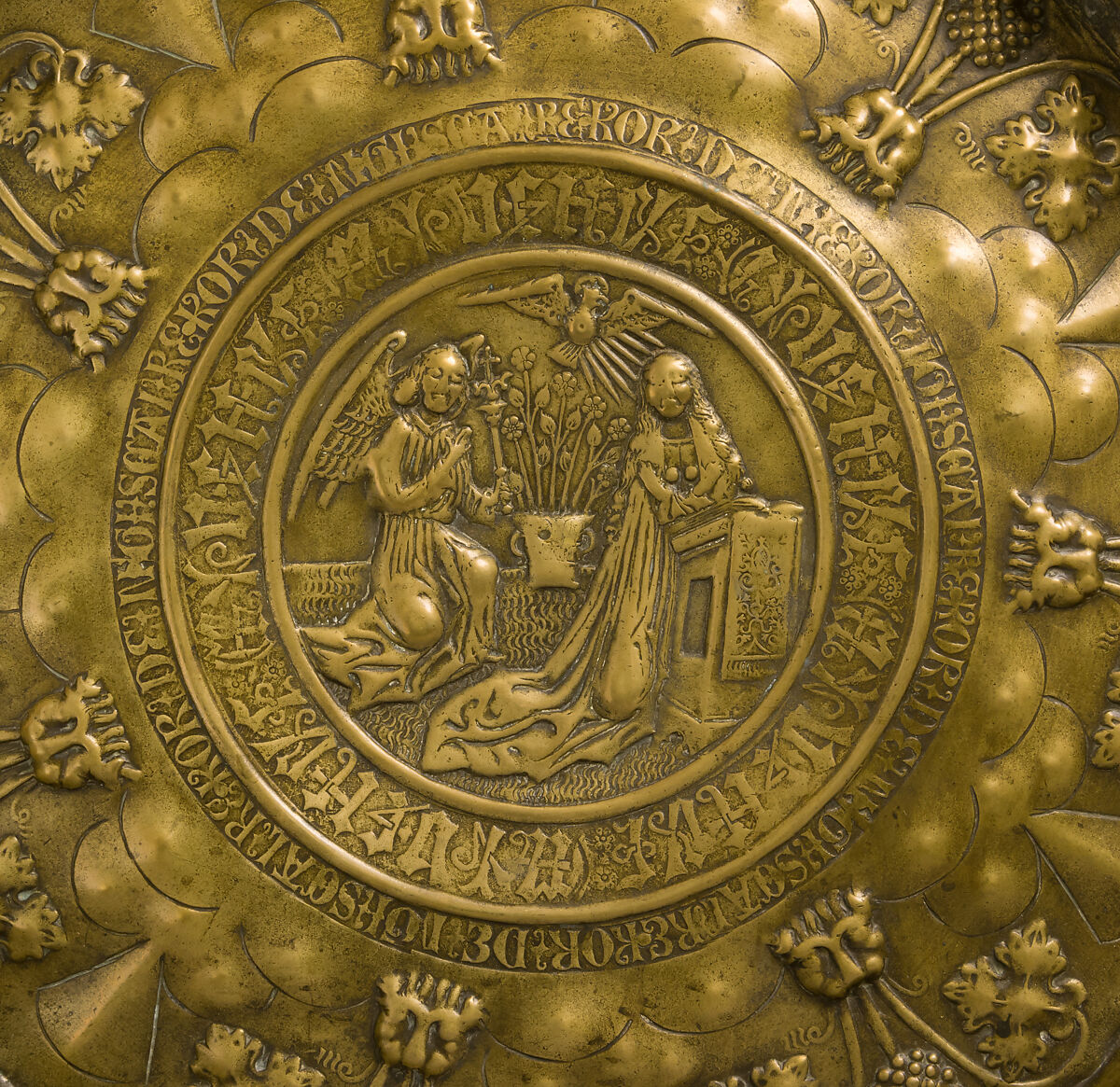 Plate, The Annunciation, Brass, German
