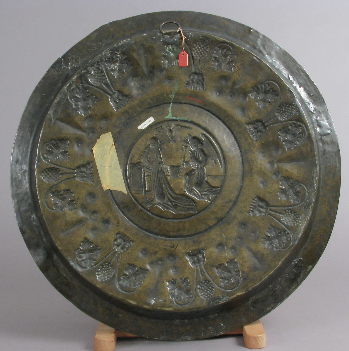 Plate, The Annunciation, Brass, German