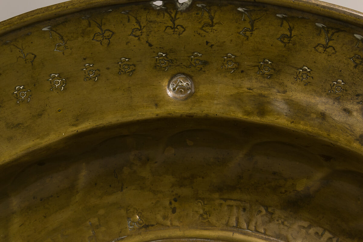 Plate, Royal Arms of France, Brass, South Netherlandish