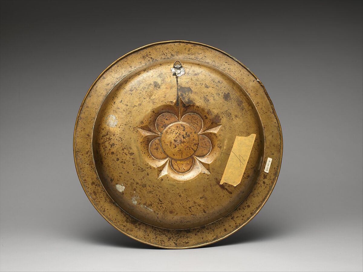 Plate, Brass, silver and translucent  enamel, South Netherlandish