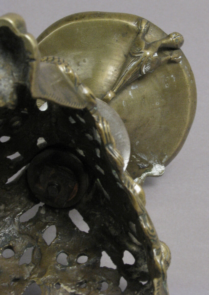 Pricket Candlestick, Gilt copper alloy, rock crystal, German