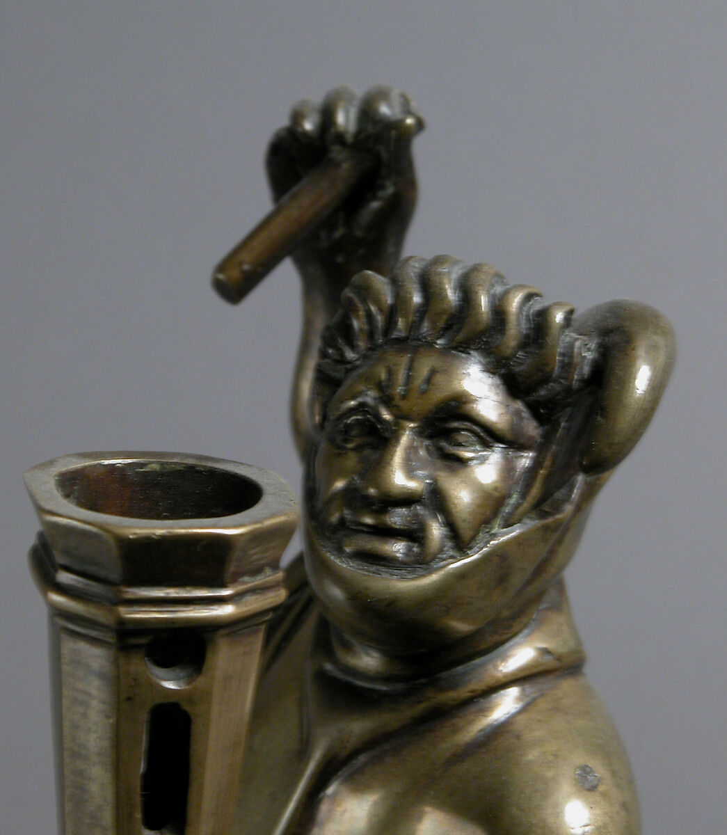 Candlestick, Jehan Aert van Tricht (Netherlandish, active Maastricht 1492–1501), Brass, South Netherlandish