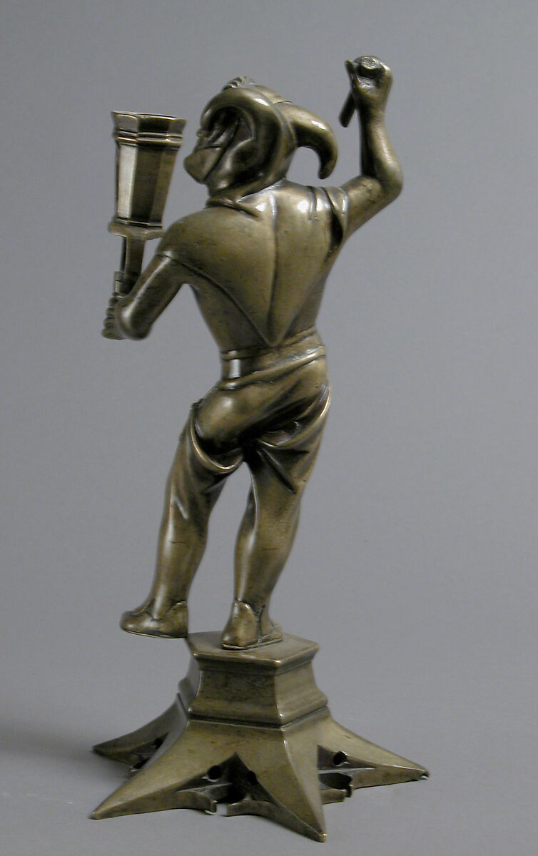 Candlestick, Jehan Aert van Tricht (Netherlandish, active Maastricht 1492–1501), Brass, South Netherlandish
