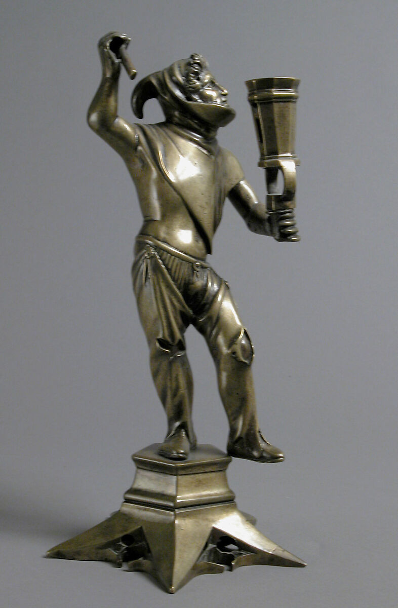 Candlestick, Jehan Aert van Tricht  Netherlandish, Brass, South Netherlandish