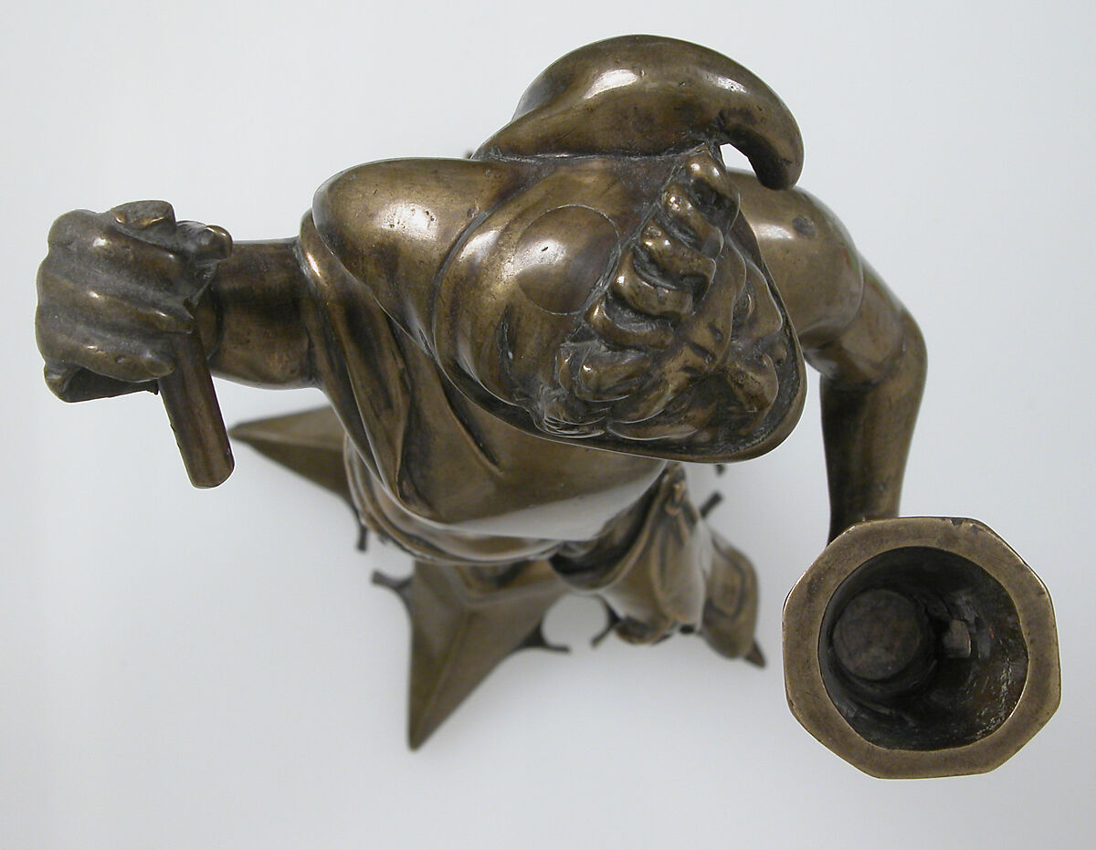 Candlestick, Jehan Aert van Tricht (Netherlandish, active Maastricht 1492–1501), Brass, South Netherlandish