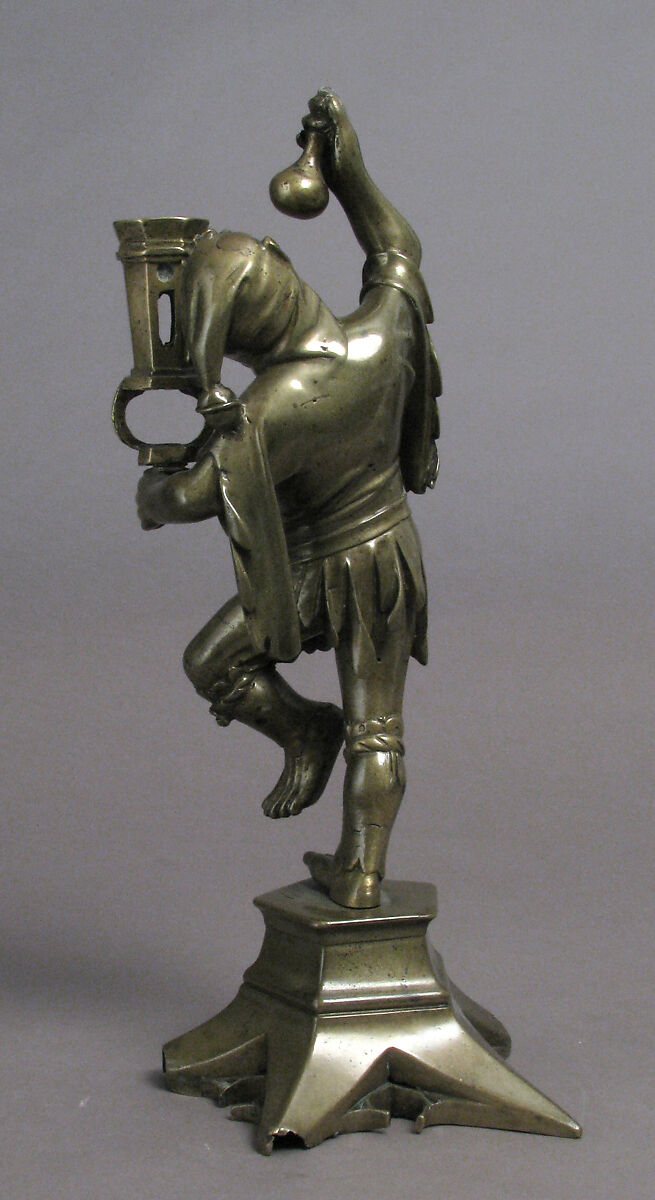 Candlestick, Jehan Aert van Tricht (Netherlandish, active Maastricht 1492–1501), Brass, South Netherlandish