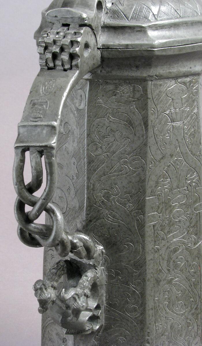 Flagon, Pewter, German