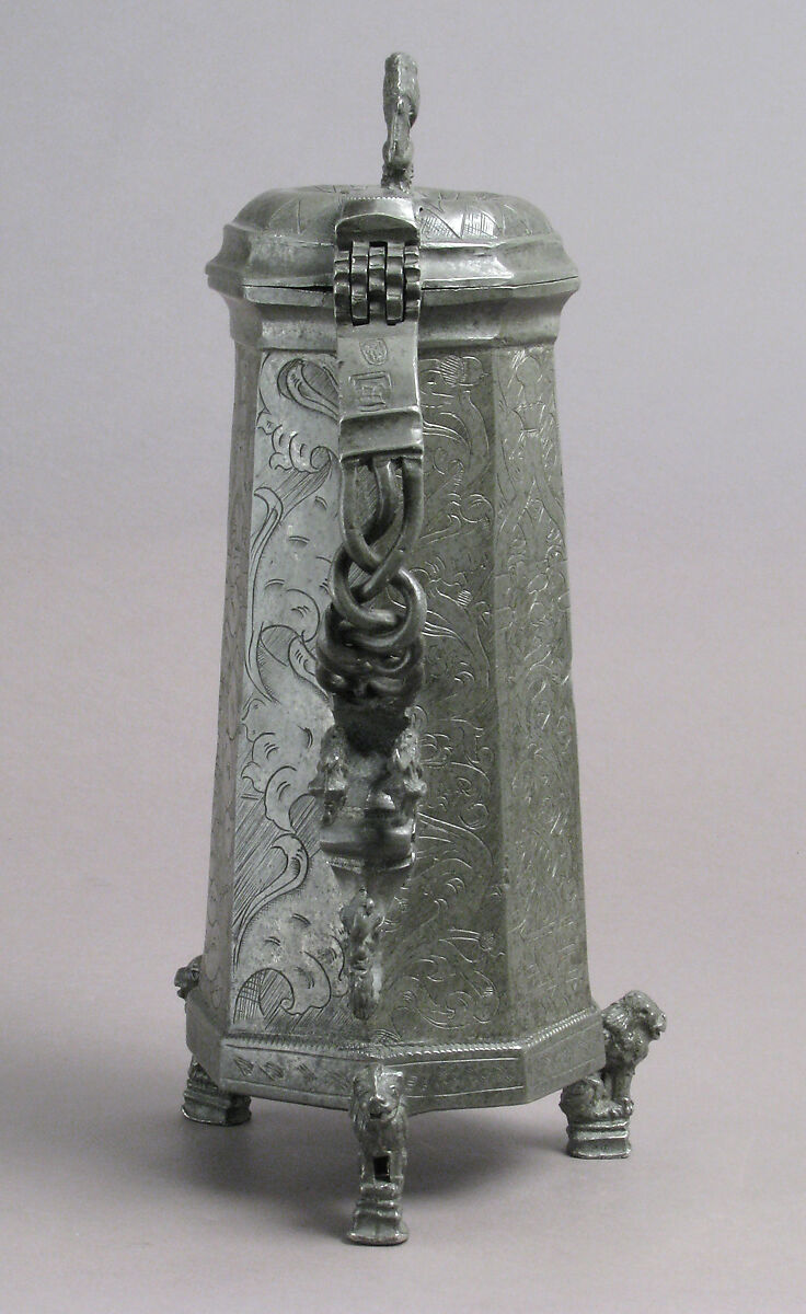 Flagon, Pewter, German
