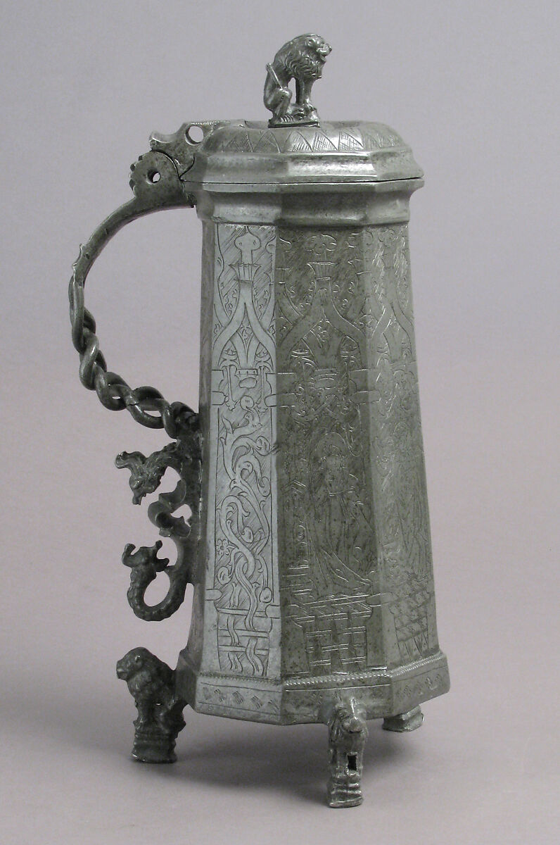 Flagon, Pewter, German