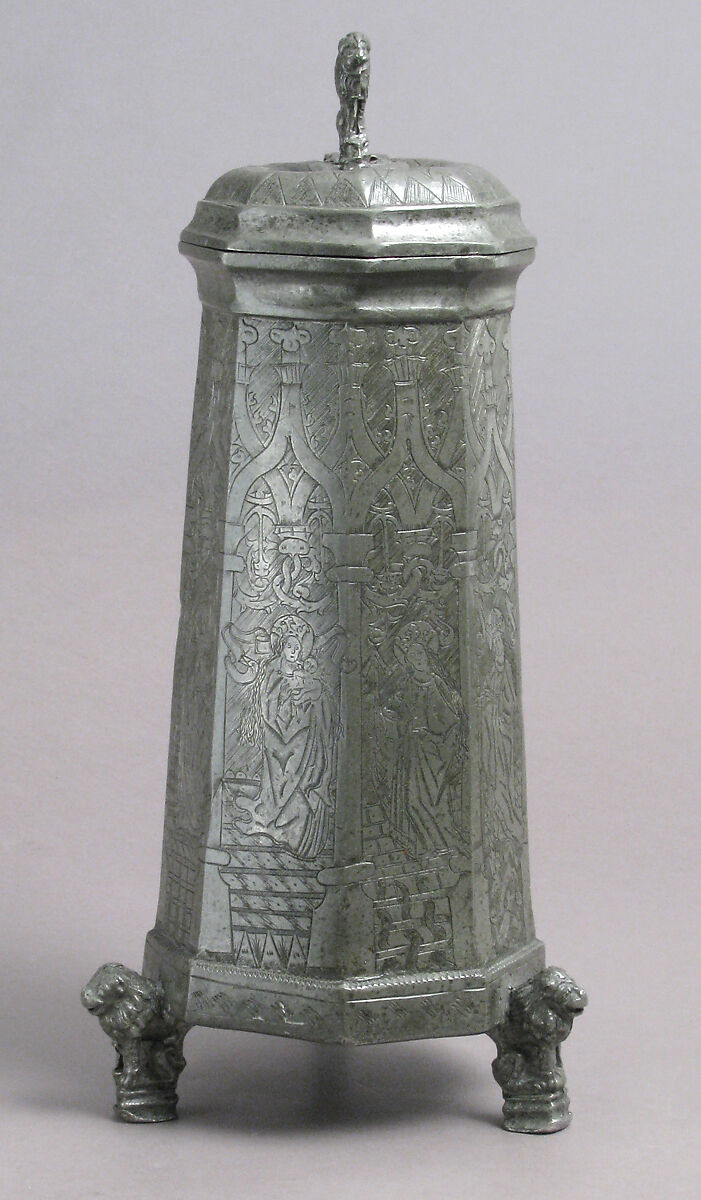 Flagon, Pewter, German