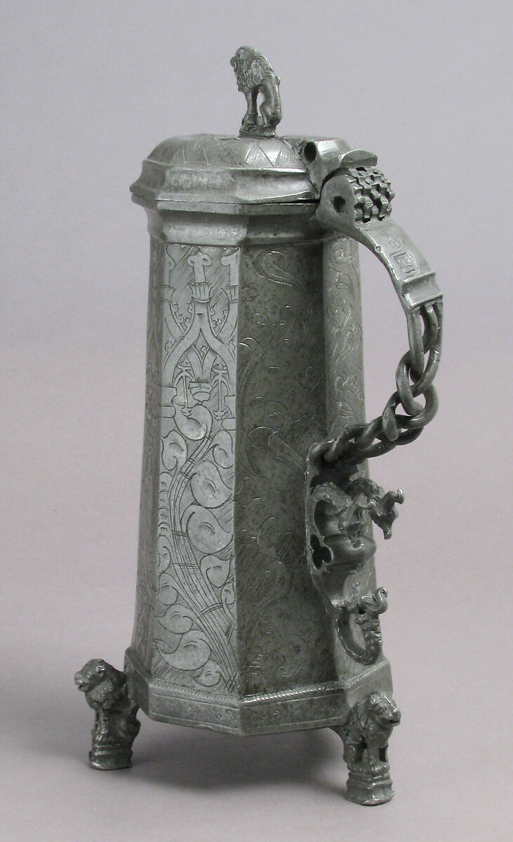 Flagon, Pewter, German