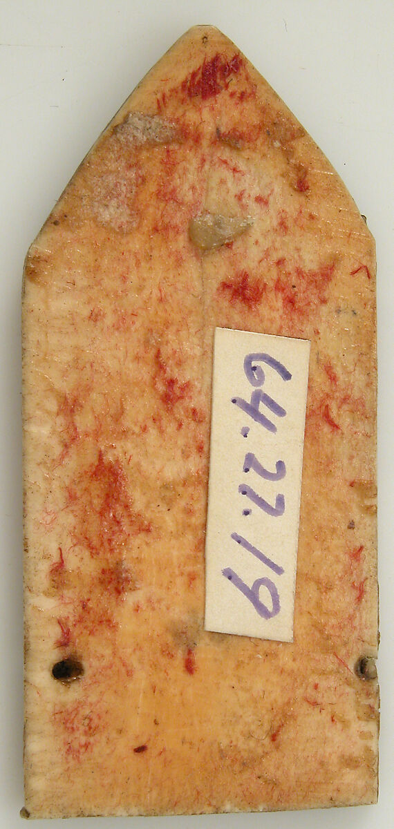 Plaque with the Visitation, Elephant ivory with paint, French