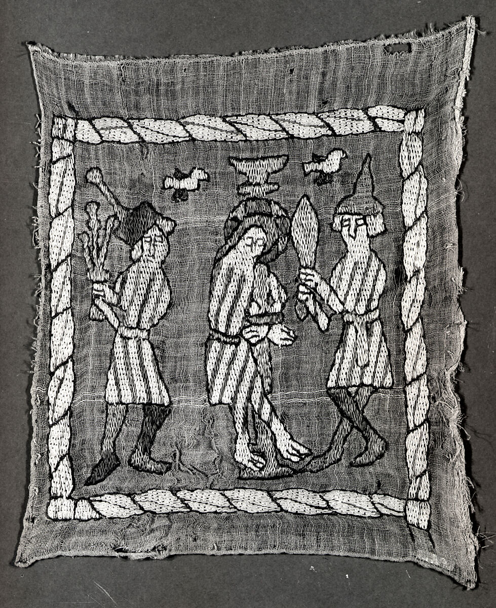 Panel depicting Flagellation, Cotton, wool, German