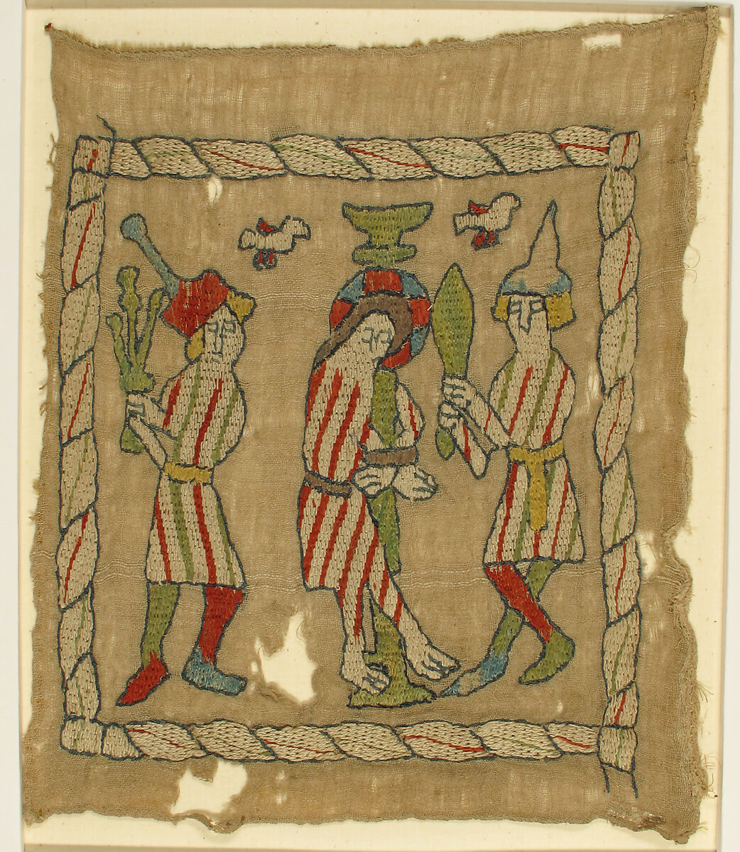Panel depicting Flagellation, Cotton, wool, German 