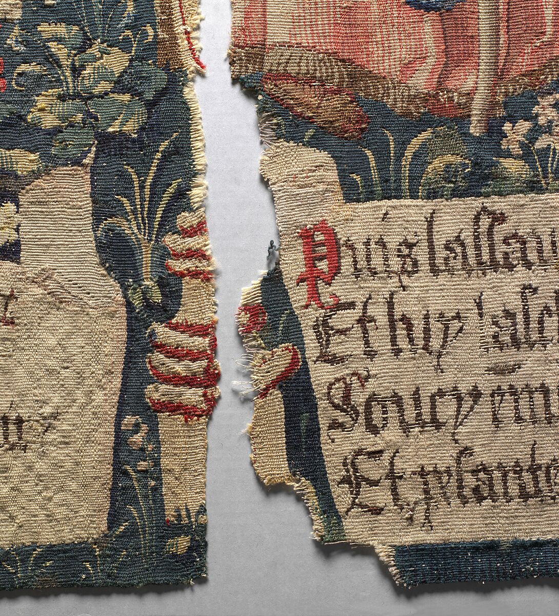 Vanity Sounds the Horn and Ignorance Unleashes the Hounds Overconfidence, Rashness and Desire (from The Hunt of the Frail Stag), Wool warp,  wool and silk wefts, South Netherlandish