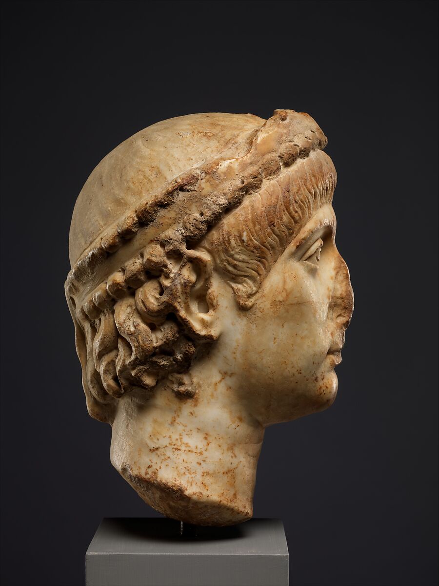 Head of Emperor Constans (r. 337–50), Marble, Byzantine