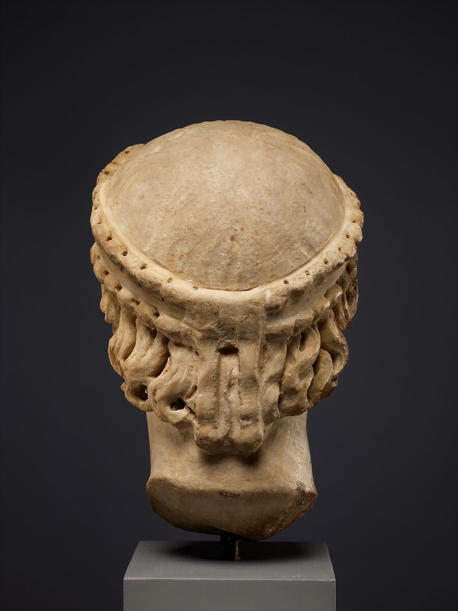 Head of Emperor Constans (r. 337–50), Marble, Byzantine