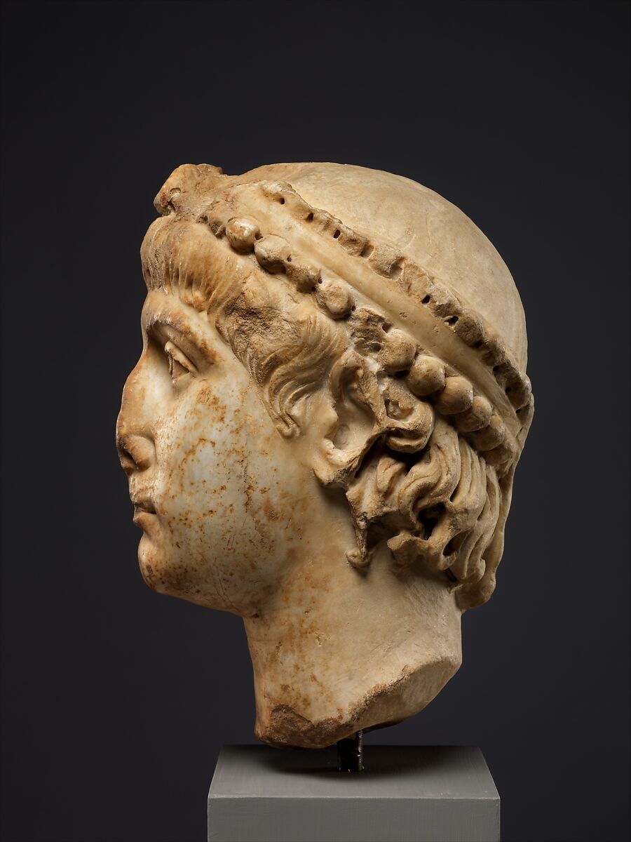 Head of Emperor Constans (r. 337–50), Marble, Byzantine
