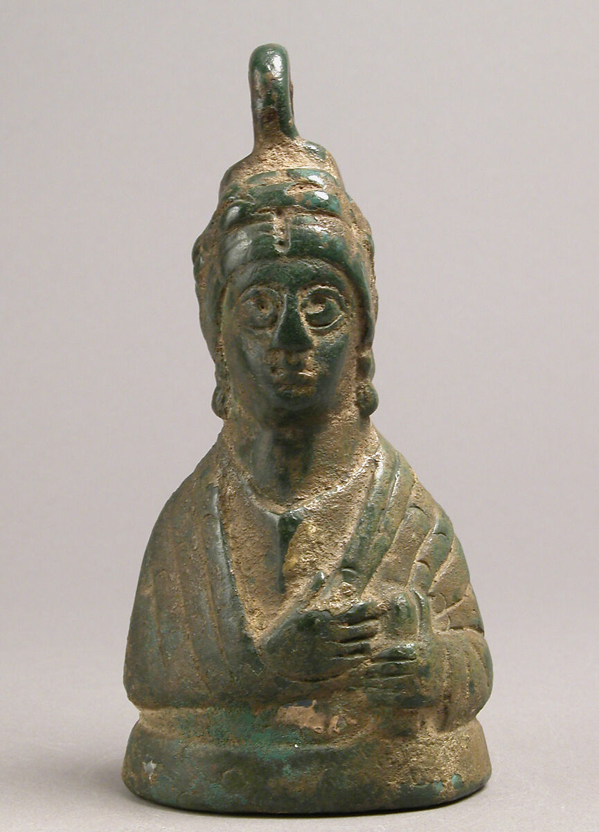 Weight in the Shape of a Byzantine Empress, Copper alloy, filled with metal, Byzantine 