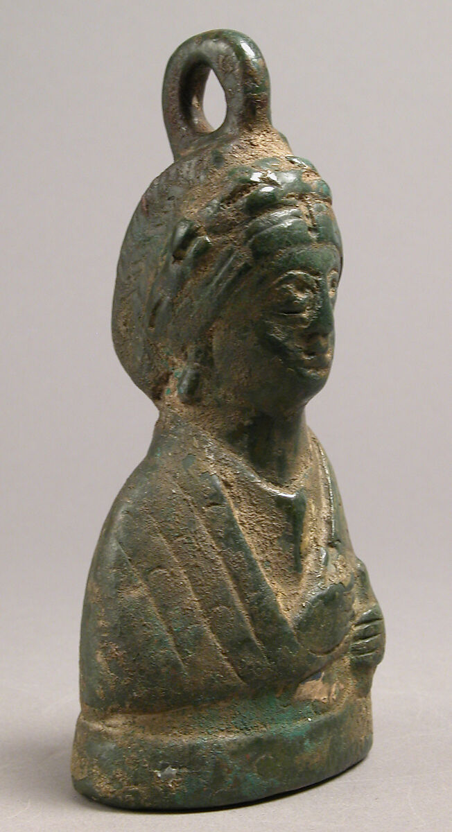 Weight in the Shape of a Byzantine Empress, Copper alloy, filled with metal, Byzantine