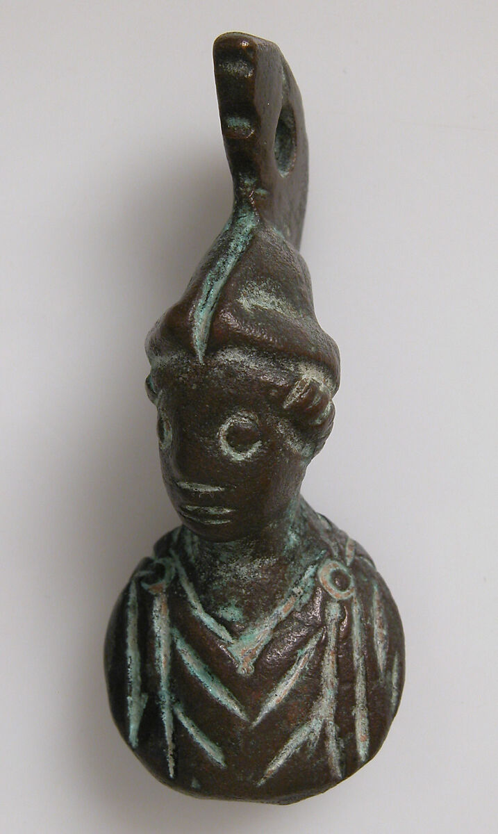 Steelyard Weight with the Bust of Athena, Copper alloy, Byzantine 