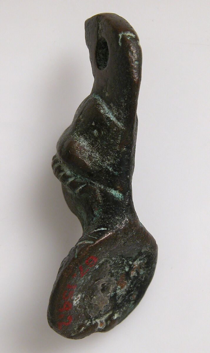 Steelyard Weight with the Bust of Athena, Copper alloy, Byzantine