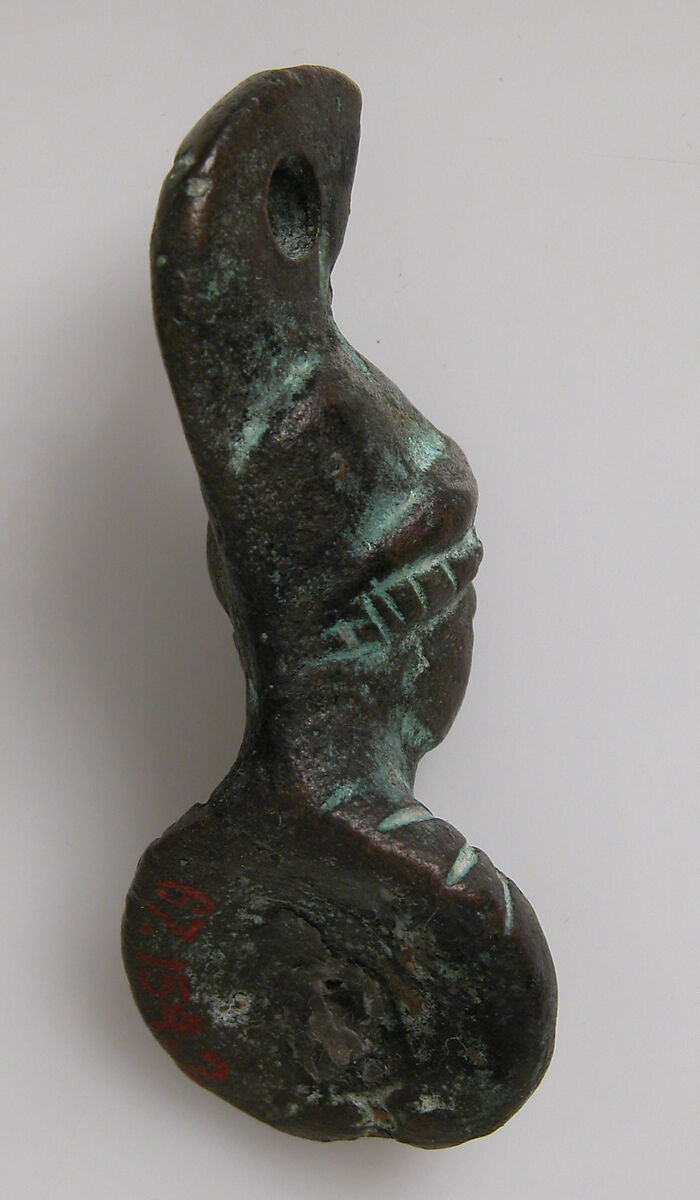 Steelyard Weight with the Bust of Athena, Copper alloy, Byzantine