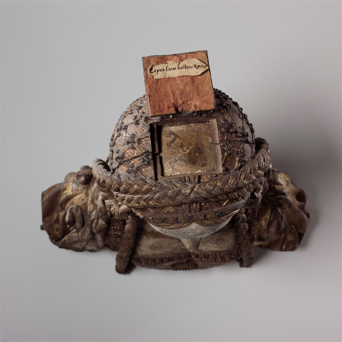 Reliquary Bust of Saint Balbina, Oak, with paint and gilding, and human remains, South Netherlandish