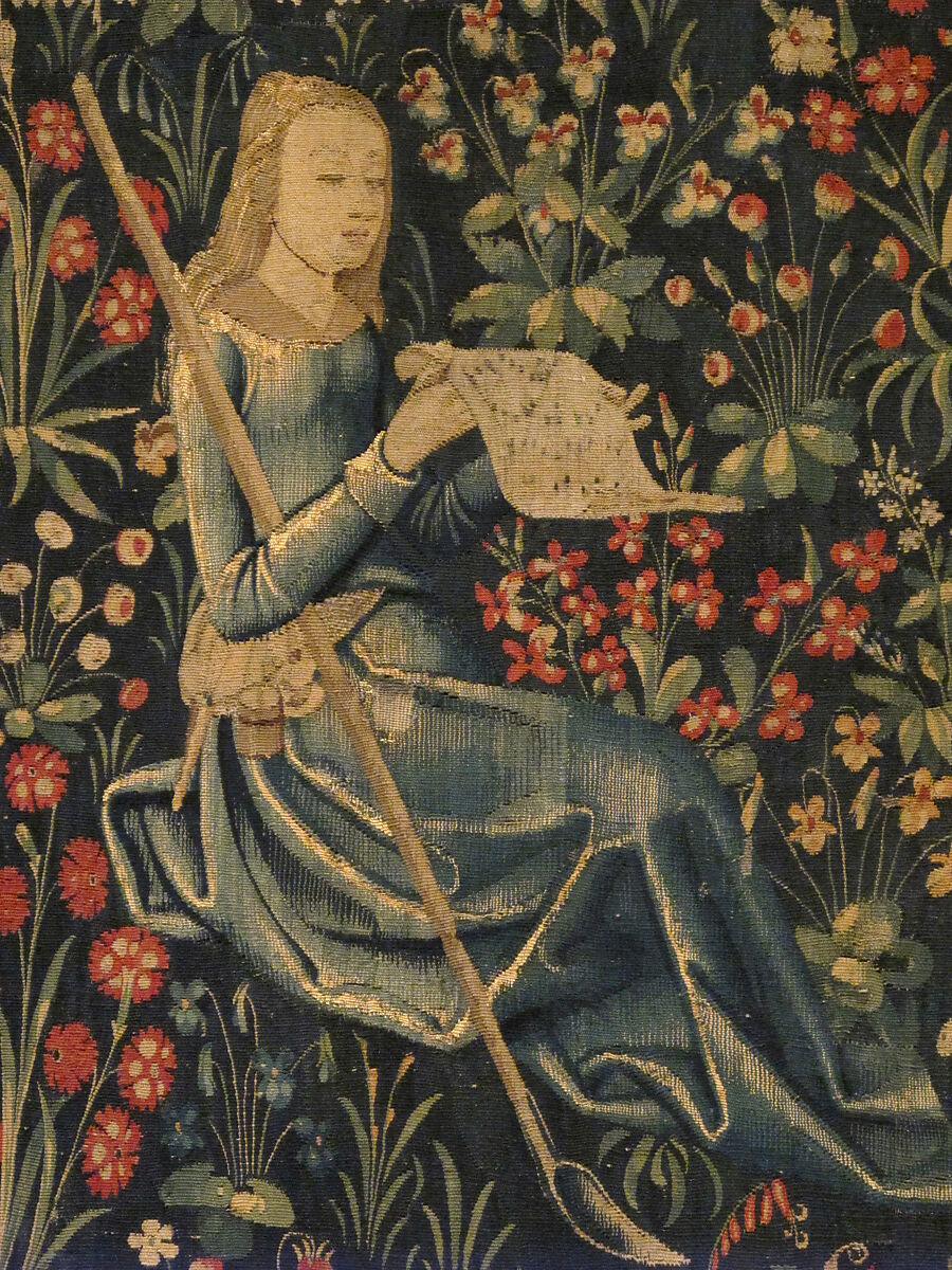 Shepherd and Shepherdess Making Music, Wool warp;  wool and silk wefts, South Netherlandish