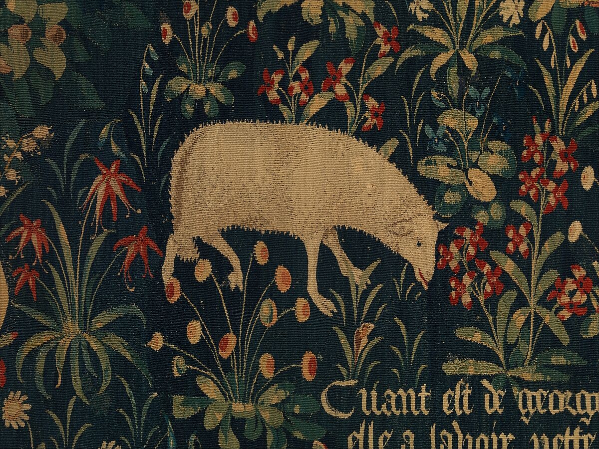 Shepherd and Shepherdess Making Music, Wool warp;  wool and silk wefts, South Netherlandish